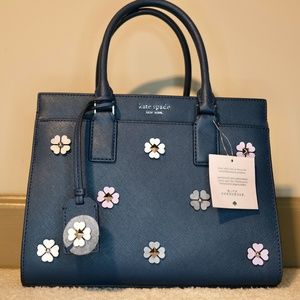 Kate Spade Cameron Spade Flower Applique Blue